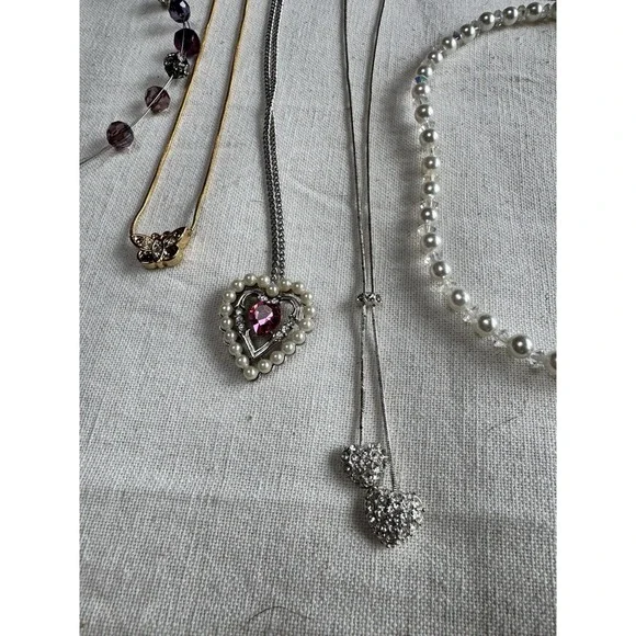 Coquette Vintage Jewelry Lot Hearts Butterflies Pearl Avon Rings Girly Bundle - Picture 2 of 9